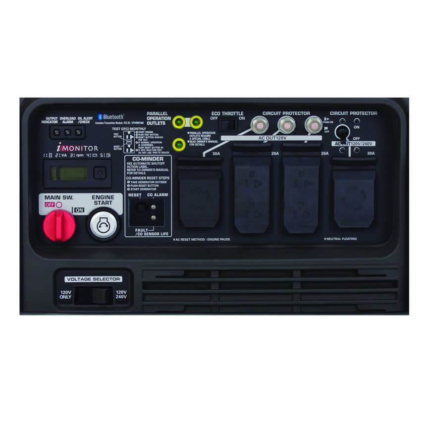 Honda EU7000iS 7000 watt 120/240V inverter generator with CO-MINDER™