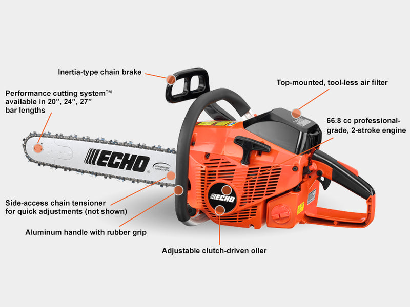 Echo 66.8CC CHAINSAW W/24